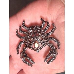 Vera Wang Crab Rhinestone Brooch Vintage Pin